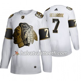 Miesten NHL Chicago Blackhawks Pelipaita Brent Seabrook 7 Adidas 2019-20 Golden Edition Valkoinen Authentic